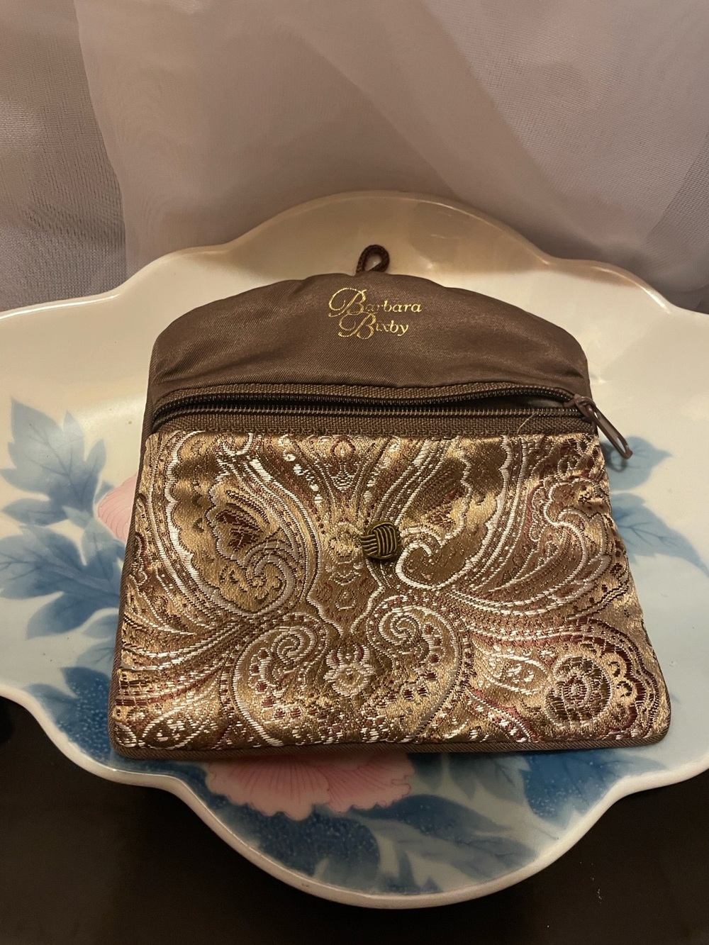 Barbra Bixby vintage jewelry pouch